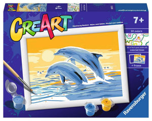 Ravensburger creart schilderen op nummer - vrolijke dolfijnen