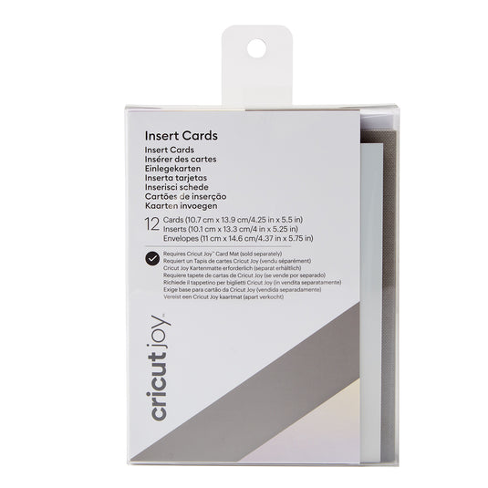 Cricut joy • insert cards grijs goud metallic 13,9x10,7cm 12 vellen