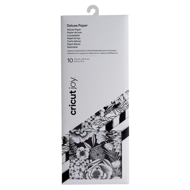 Cricut joy • deluxe papier zwart wit met natuurprint