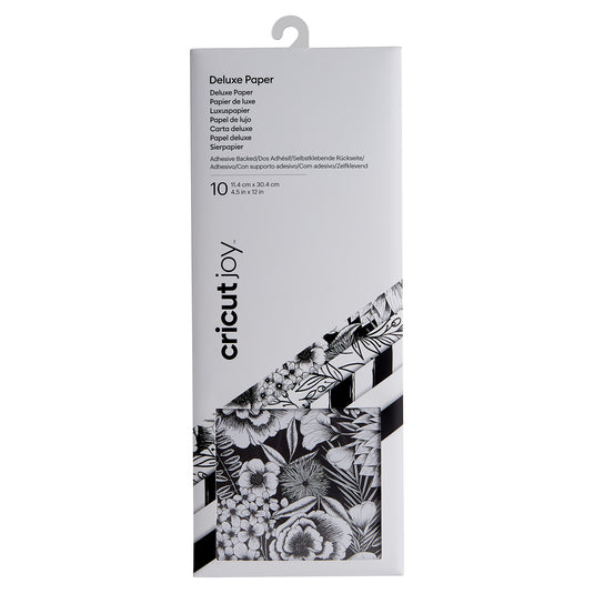 Cricut joy • deluxe papier zwart wit met natuurprint