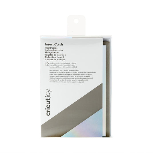 Cricut joy • insert cards grijs zilver holografisch 12,45x8,89cm 15 vellen