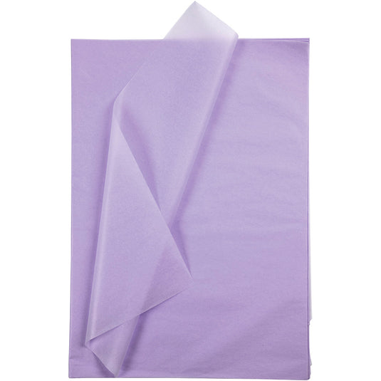 Tissuepapier, vel 50x70 cm, 17 gr, lichtpaars, 25 vel 1 doos