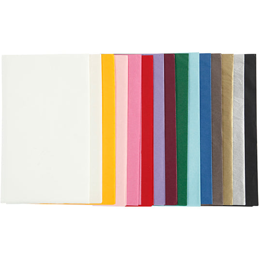 Creativ company tissuepapier, vel 50x70 cm, 17 gr, diverse kleuren, 15x2 vel, 30 vel 1 doos