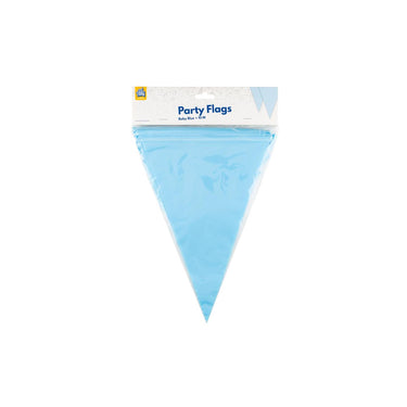 Paperdreams party vlag - baby blauw 10 meter pe polyetheen