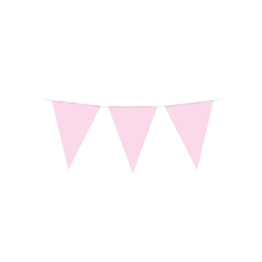 Paperdreams party vlag - baby roze 10 meter pe polyetheen
