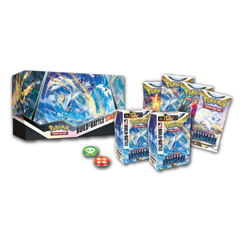 Load image into Gallery viewer, Asmodee Pokemon TCG S S Silver Tempest Origin Build Battle Stadium
