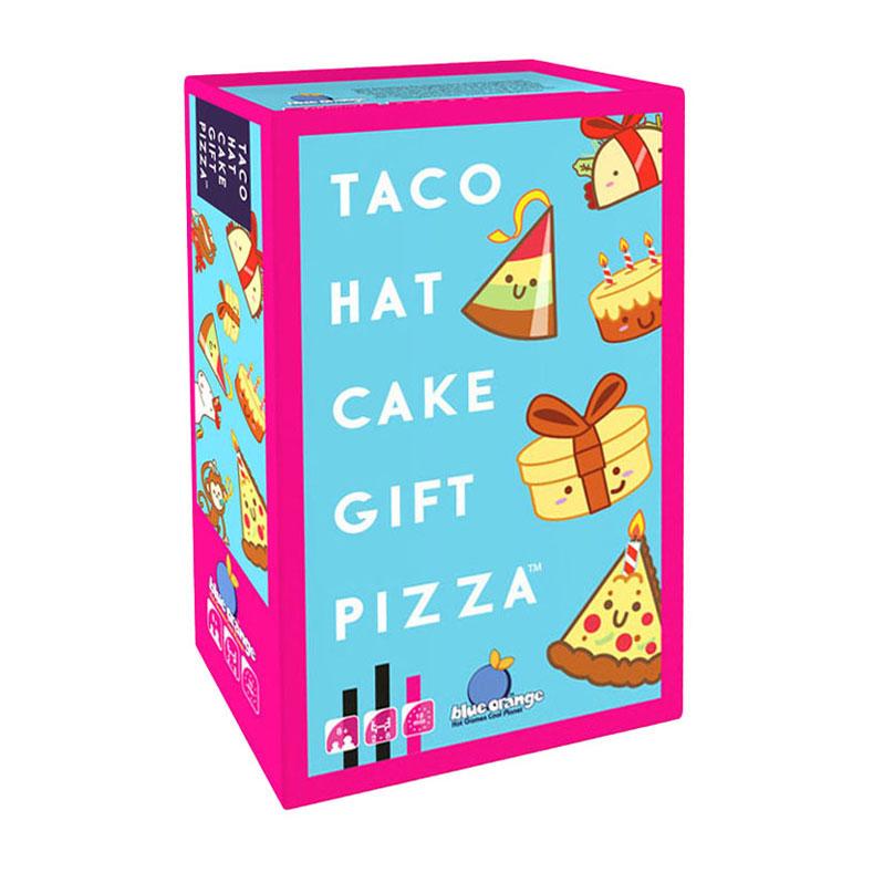 Load image into Gallery viewer, Geronimo games blue orange kaartspel taco hat cake gift pizza
