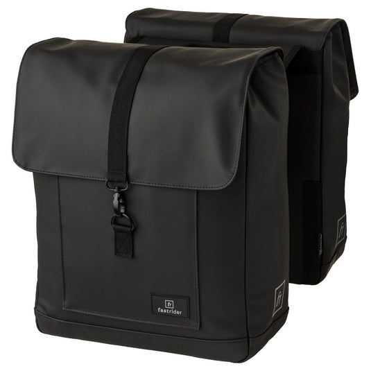 Fastrider jaxx ii dubbele fietstas – mik-compatibel – 28l – waterafstotend – incl. laptopvak – zwart