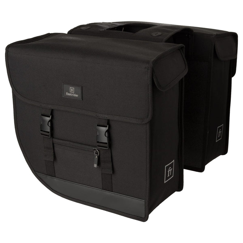 Afbeelding laden in galerijviewer, Fastrider hybrid large dubbele fietstas zwart - 35l
