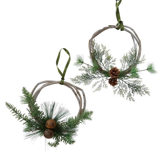 Boltze home krans met dennentak h35cm