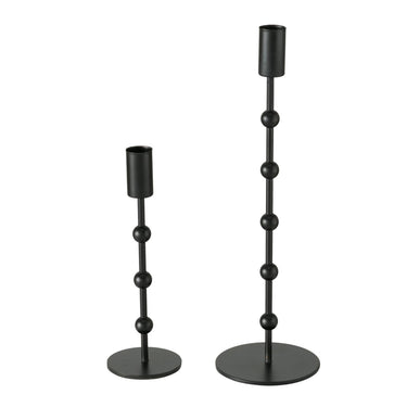 Boltze home kandelaar kimberly 2-delig h20-30 cm ijzer zwart