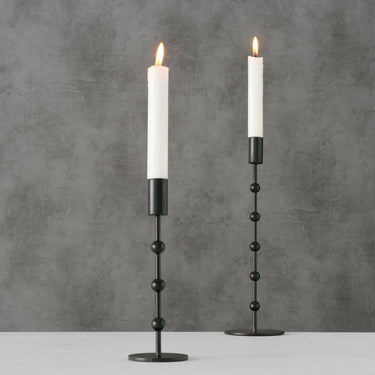 Boltze home kandelaar kimberly 2-delig h20-30 cm ijzer zwart