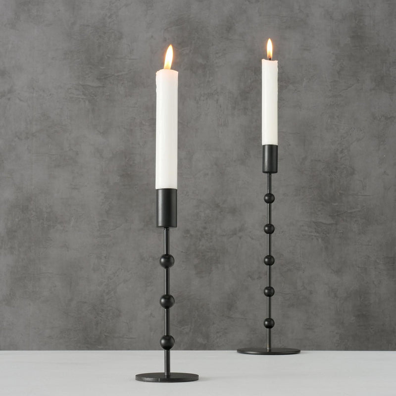 Load image into Gallery viewer, Boltze home kandelaar metaal zwart 2 dlg. h20-30cm
