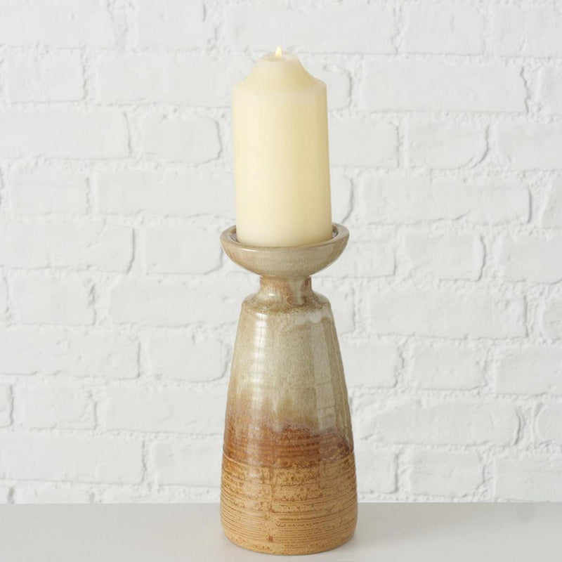 Load image into Gallery viewer, Boltze home kandelaar porselein h24cm bruin
