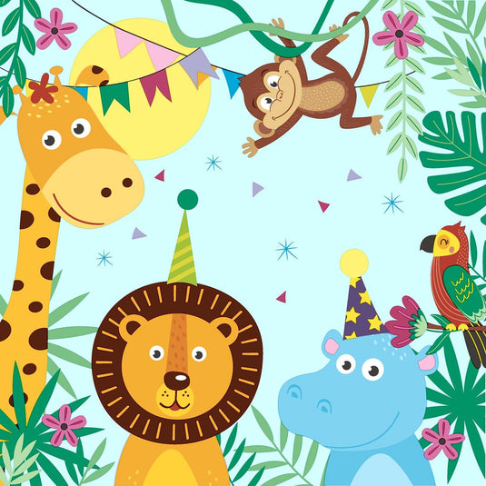 Duni servetten party animals 33x33cm