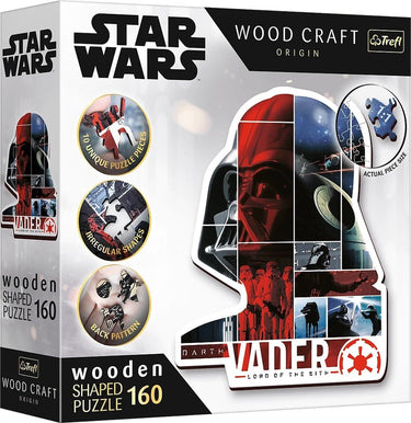 Trefl star wars houten legpuzzel - darth vader - 160 stukjes - fsc mix.