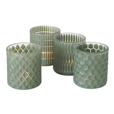 Boltze home windlicht dustin ã˜8xh9cm groen