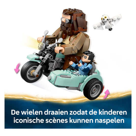Lego harry potter™ hagrid™ en harry's rit op de motor magisch - 76443