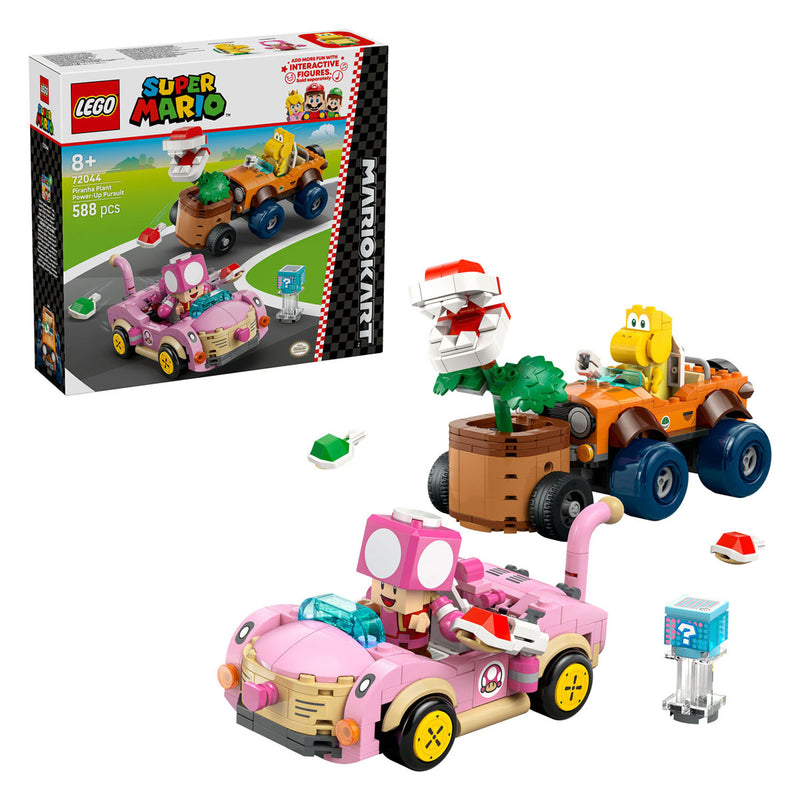 Afbeelding laden in galerijviewer, Lego super mario kart 72044 achtervolging met de piranha plant
