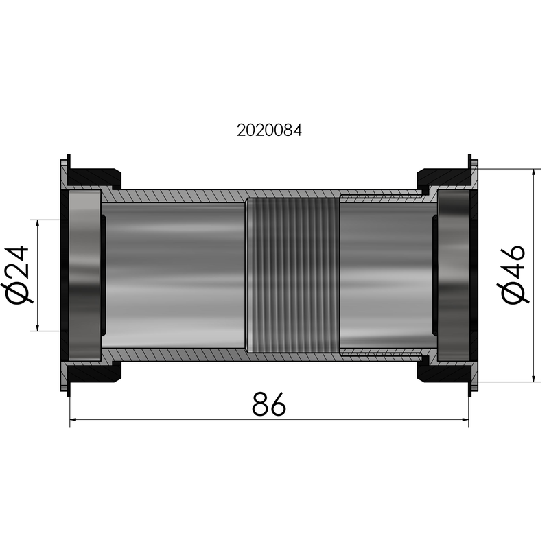 Load image into Gallery viewer, Twist fit trapas Elvedes voor BB386 Shimano 46 x 86 mm
