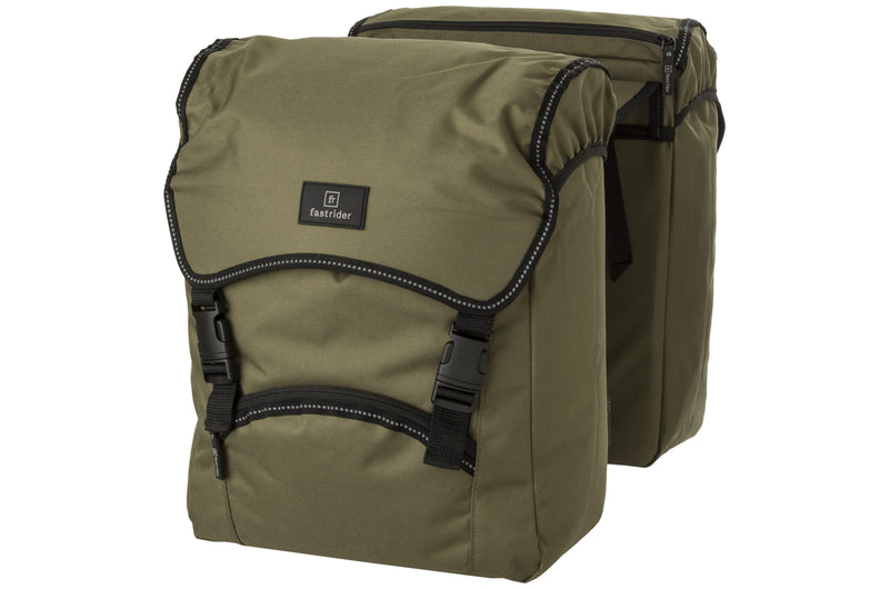 Chargez l'image dans la visionneuse de la galerie, Fastrider unibag traffic dubbele fietstas basics legergroen
