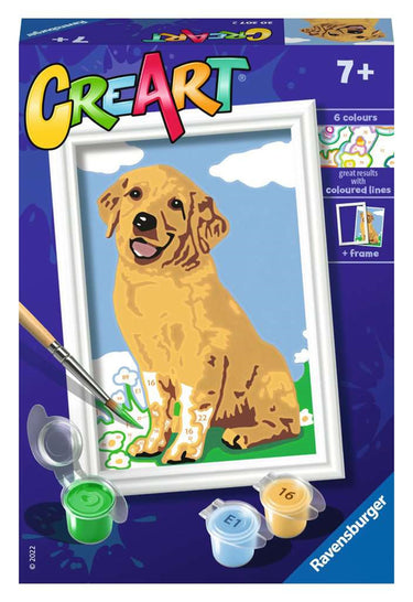Ravensburger creart friendly retriever - schilderen op nummer voor kinderen
