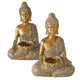 Boltze home theelichthouder boeddha makia 14x10xh21cm goud