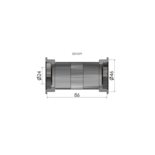 Elvedes trapas adapter Press Fit BB386 Shimano 24mm