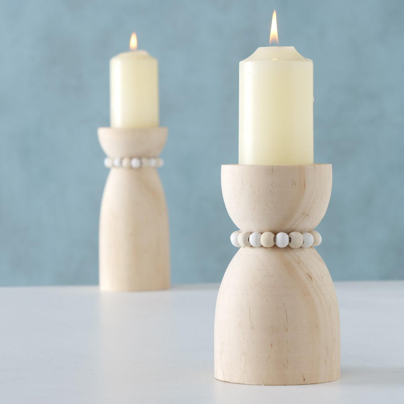 Afbeelding laden in galerijviewer, Boltze home kandelaar kianos 2-delige set ã˜8xh14 ã˜7xh17cm
