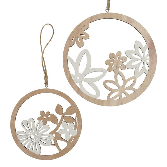 Boltze home houten hangerset maryana 2-delig rond ã˜13-17cm