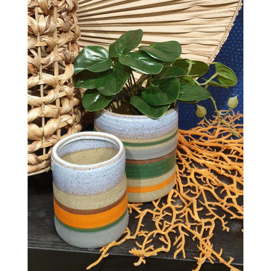 Hbx natural living vaas bomba ø11xh13cm bloempot bomba ø11xh13cm