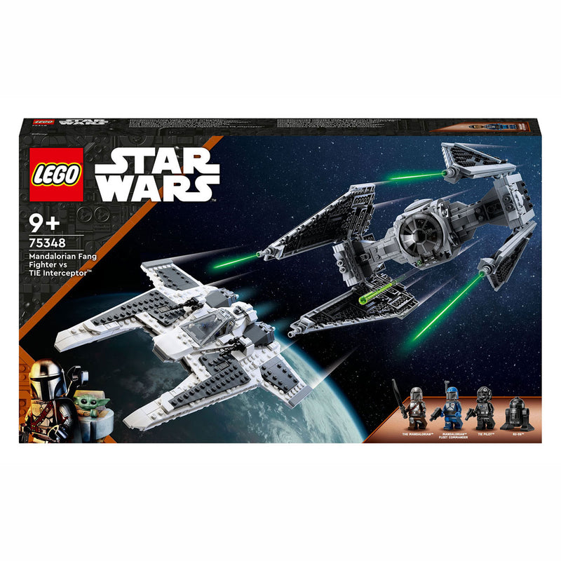 Load image into Gallery viewer, Lego star wars 75348 mandalorian fang fighter vs. tie interceptor set

