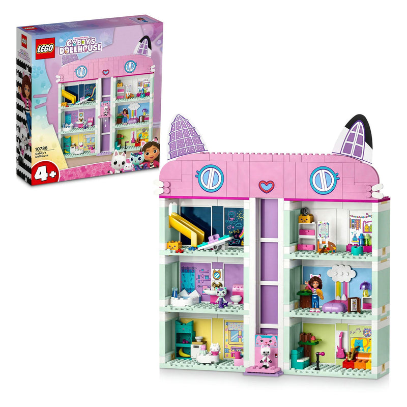 Laden Sie das Bild in Galerie -Viewer, Lego gabby's poppenhuis gabby's poppenhuis speelgoed speelgoed met 4 minifiguren en accessoires voor kinderen 4+ - 10788
