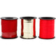 Cadeaulint, b: 10 mm, goud, rood, rood glitter, 3x15 m 1 doos