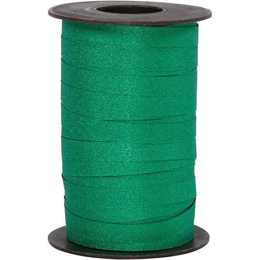 Cadeaulint, b: 10 mm, glitter, groen, 100 m 1 rol
