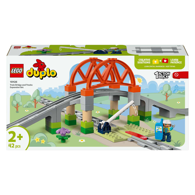 Load image into Gallery viewer, Lego duplo town 10426 treinbrug en rails uitbreidingsset
