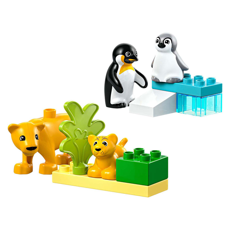 Load image into Gallery viewer, Lego duplo town 10442 families van wilde dieren: pinguïns en leeuwen
