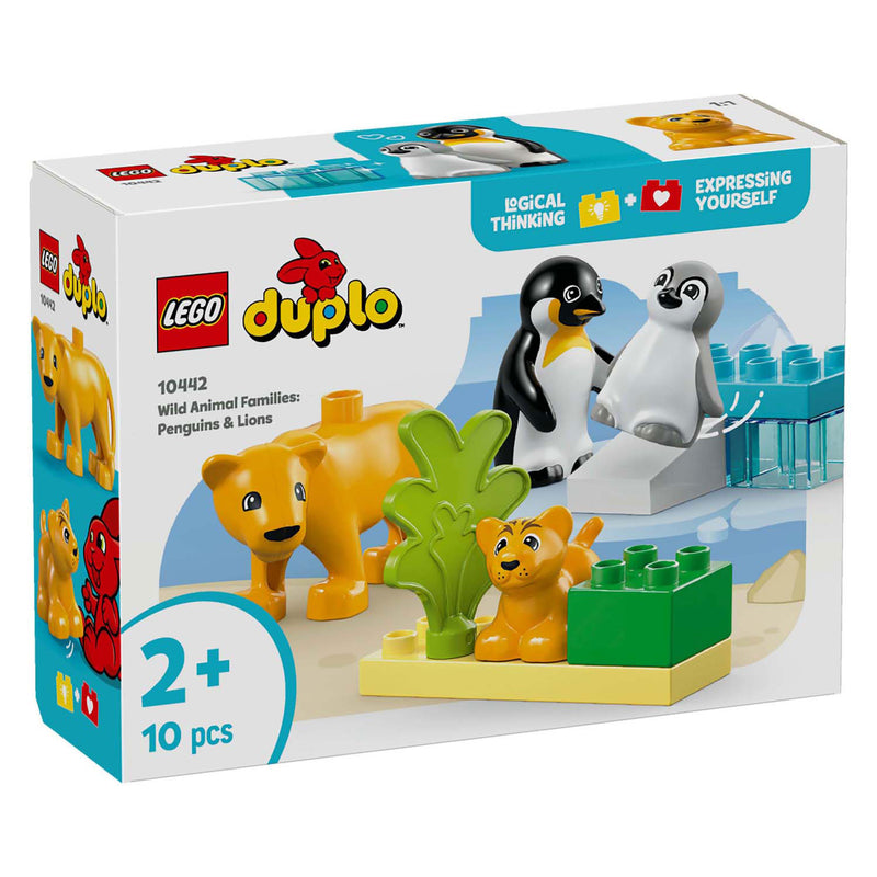 Load image into Gallery viewer, Lego duplo town 10442 families van wilde dieren: pinguïns en leeuwen
