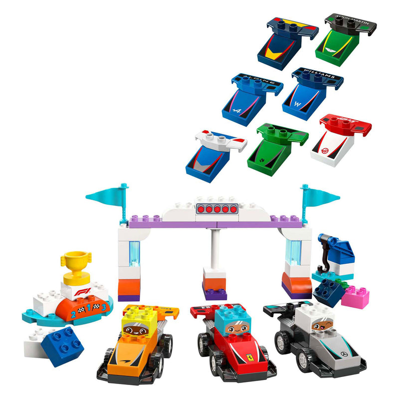 Chargez l'image dans la visionneuse de la galerie, Lego duplo town 10445 f1 team racewagens en coureurs
