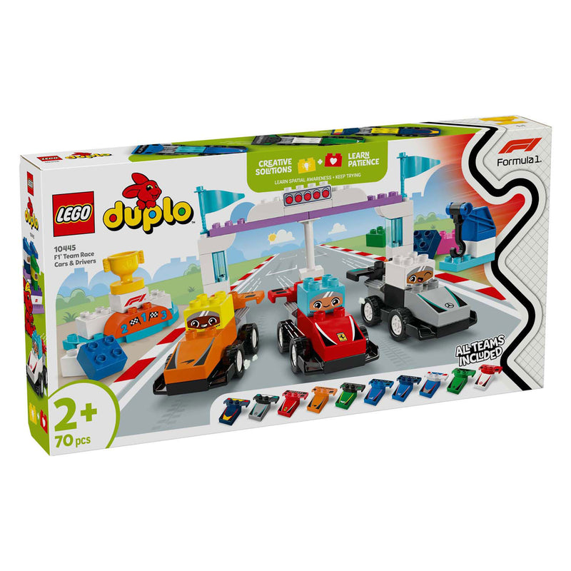 Chargez l'image dans la visionneuse de la galerie, Lego duplo town 10445 f1 team racewagens en coureurs
