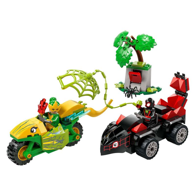 Load image into Gallery viewer, Lego spidey 11198 spin en electro achtervolging met dinosaurusvoertuigen
