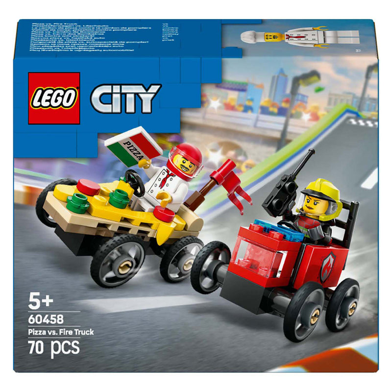 Load image into Gallery viewer, Lego city 60458 raceautopakket: pizzabestelwagen vs. brandweerauto
