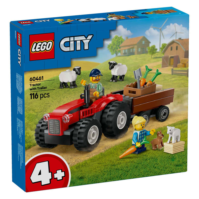 Load image into Gallery viewer, Lego city 60461 rode tractor met aanhanger en schapen
