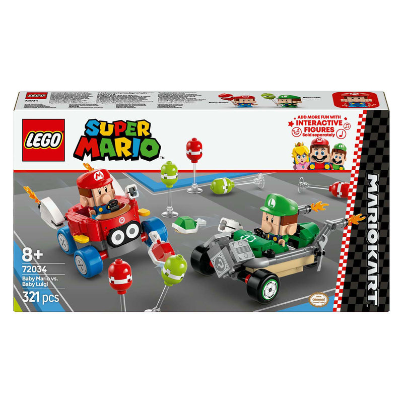 Load image into Gallery viewer, Lego super mario 72034 mario kart baby mario vs. baby luigi
