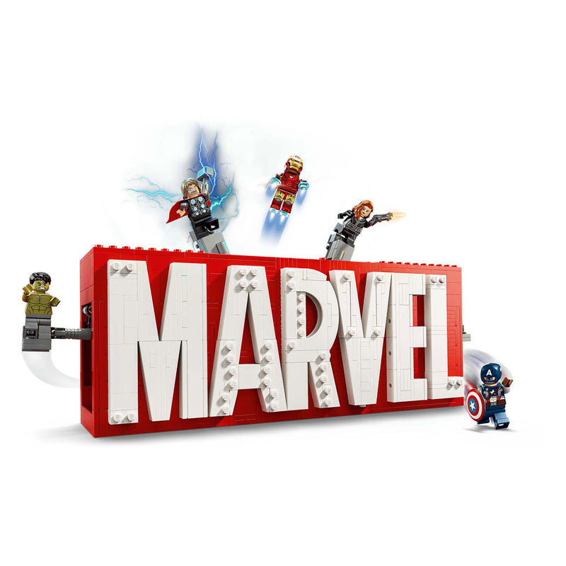 Load image into Gallery viewer, Lego super heroes 76313 marvel logo en minifiguren
