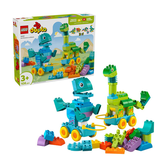 Lego ® duplo® stad 3-in-1 dinosaurussen op wielen - 10451