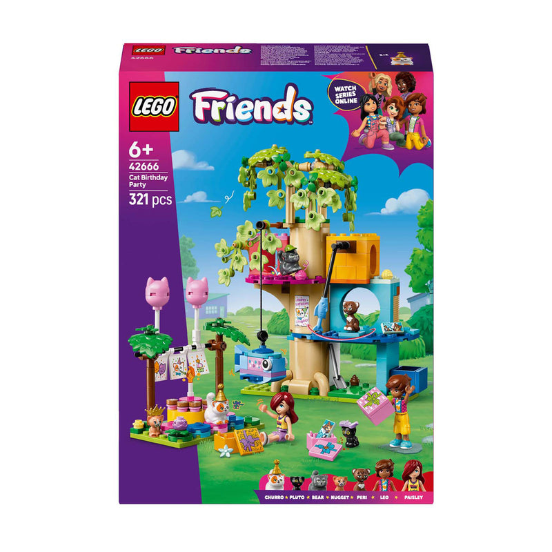 Load image into Gallery viewer, Lego friends 42666 kattenverjaardagsfeestje en boomhut
