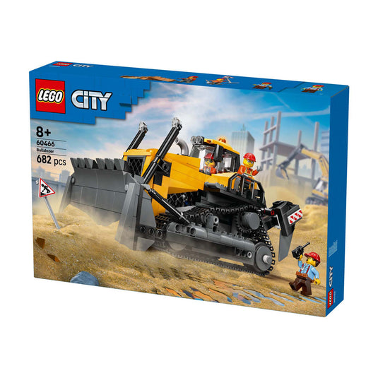 Lego ® city gele bulldozer, bouwplaatsvoertuig - 60466