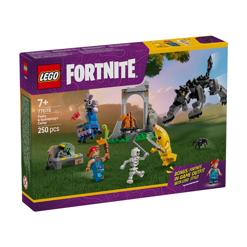 Load image into Gallery viewer, Lego fortnite 77075 peely en sparkplugs kamp
