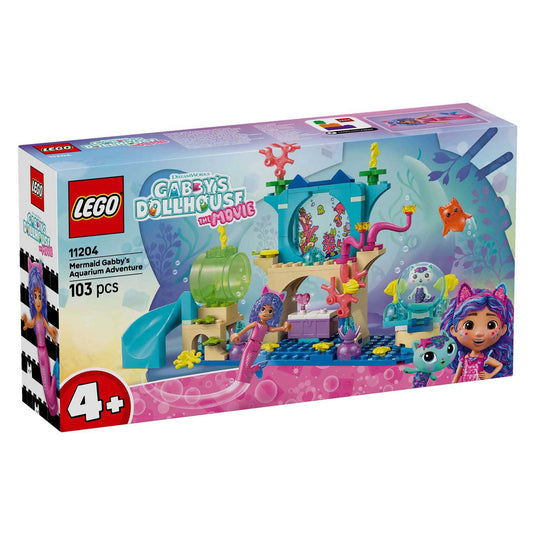 Lego gabby's poppenhuis - zeemeermin gabby's aquariumavontuur constructiespeelgoed (11204)